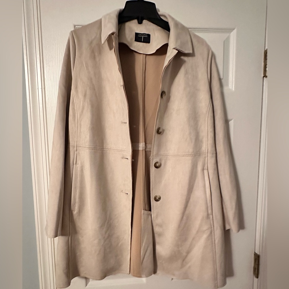 Tahari Cream Trench Coat